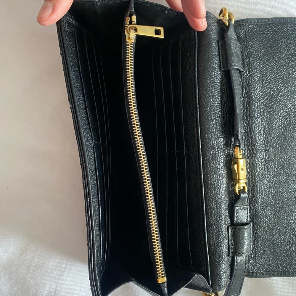 MARC JACOBS quilted black leather wallet on chain with gold hardware - Picture 5 of 7
